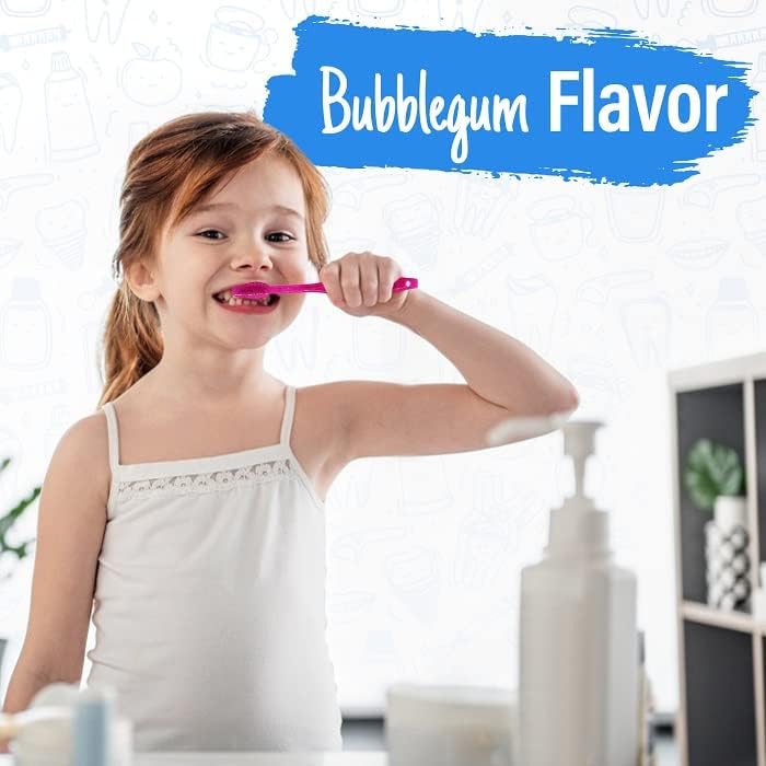 MEGA Pack Kids Disposable Toothbrushes with Paste | Children's Bubblegum Pre-Pasted & Individually Wrapped Toothbrush Bundle | Perfect for School, Camp, Summer Vacation, (36 Pack)