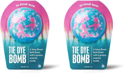 DA BOMB Tie Dye Blue Bath Bomb, 7oz, Multi (Pack of 2)