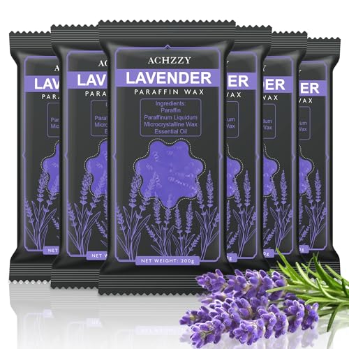 Natural Paraffin Wax Refills, 6 Pack Paraffin Wax Blocks of Lavender Scent for Paraffin Bath, Paraffin Wax for Hand and Feet for Deep Hydration, Moisturizing and Nourish(Lavender)