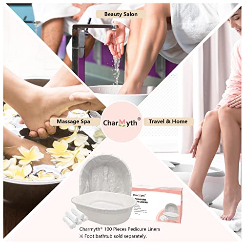 Pedi Guard Bath Liners 100 Count Disposable Pedicure Liners, Spa Footsie Clear Pedi Guard Bath Liners for Foot Bath Spa Massage Thick Elastic