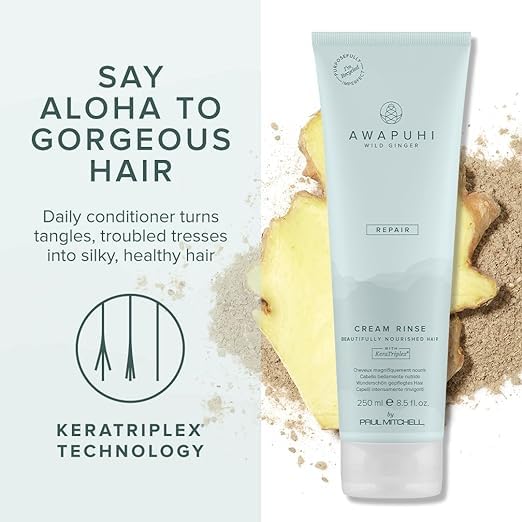 Awapuhi Wild Ginger by Paul Mitchell Cream Rinse, Detangles + Repairs, For Dry, Damaged + Color-Treated Hair