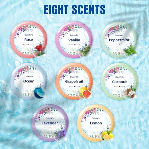 Shower Steamers 16 Pack-Bath Bombs with Organic & Natural Fragrances, Travel Essentials, Stocking Stuffers, Birthday Christmas Gifts for Women, Men, Mom and Teen Who Have Everything (Blue)
