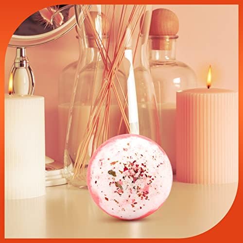 Bath Bombs Salt Balls,12 PCS Gift Set,Vanilla Menthol Rose Extract Essential Oils,Moisturizing Dry Skin,Fizzy Spa,Relaxing,Bubble Bath Bomb Gifts Idea for Men Women