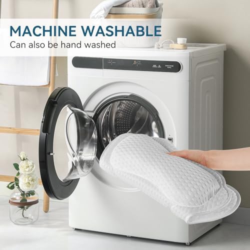 Bath Pillow Bathtub Pillow, Ergonomic Luxury Bath Pillows for Tub, Bath Tub Pillows for Head and Neck, with Soft 4D Mesh Fabric and Non-Slip Suction Cups, Relaxing Bath Accessories, Fits All Bathtub