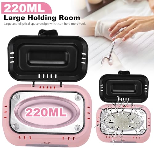 Nail Tool Sterilizer High Temperature 329℉ for Nail Tools Portable with Glass Beads for Metal Tools Salon & Esthetician Supplies