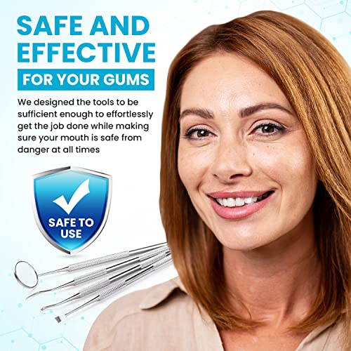 Dental Duty Dental Tools, Dental Pick for Teeth Cleaning Tools – Plaque Remover for Teeth with Teeth Cleaning Kit - Stainless Steel Dental Mirror for Teeth, Scraper and Scaler, (Aqua)