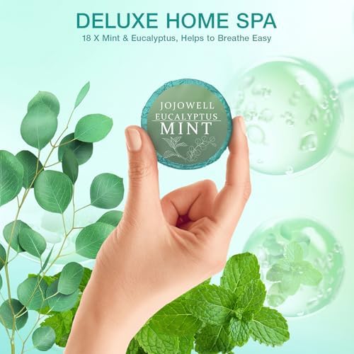 Shower Steamers Aromatherapy - 18 Pack Shower Bombs Birthday Gifts for Women Men, Organic with Eucalyptus & Mint Essential Oils, Eucalyptus for Shower, Nasal Relief, Stress Relief, Spa Gifts for Women