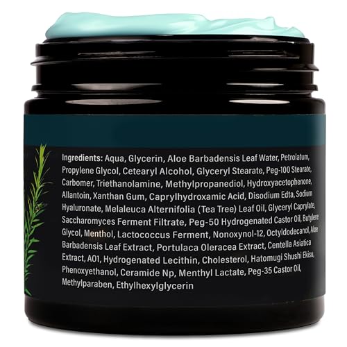 NUVADERMIS Tea Tree Oil Foot Cream – Effective Recovery Cream for Dry, Cracked Feet, Athlete’s Foot, Ringworm & Itchy Skin – Soothing Moisturizer – 7 oz