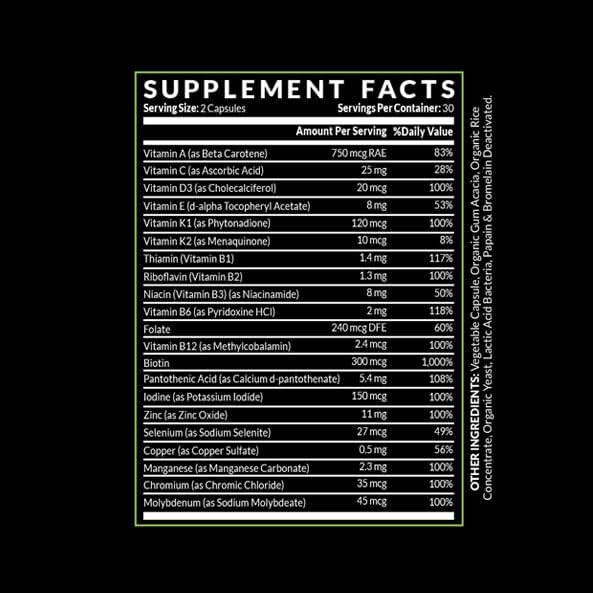 Pete & Pedro Men's Complete Once Daily Whole Food Multivitamins | Supplement to Help with Muscle Support, Energy & Immunity | Non-GMO, Natural, Made in USA l As Seen on Shark Tank, 30 Day Supply