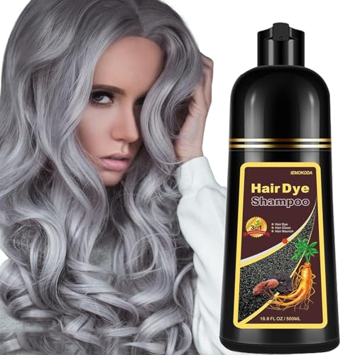 Silver Gray Hair Dye, Hair Dye Shampoo 3 in 1, Silver Hair Shampoo, Hair Color Shampoo for Gray Hair, Champu Para Canas & Shampoo Para Canas Mujer