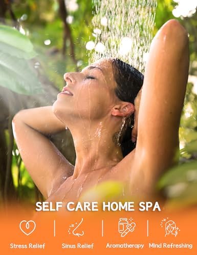 Shower Steamers Aromatherapy 15 Pack, Tangerin & Lemon Shower Bombs with Natural Essential Oils, Relaxation & Birthday Gifts for Women and Men, Stress Relief & Self Care Gifts, Shower Tablets