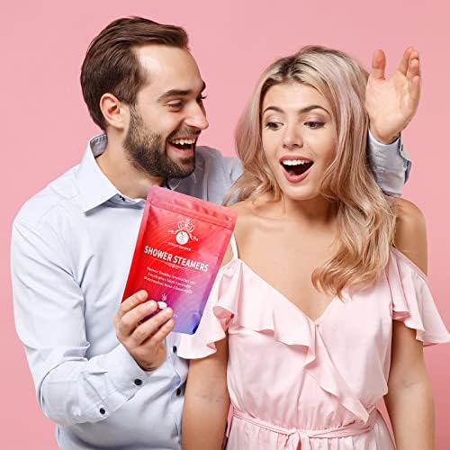 Shower Steamers Aromatherapy, 18-Pack Shower Bombs, Birthday Gifts for Wife Women Mom Her Daughter, Organic Eucalyptus Mint Rose Lavender Chamomile Watermelon Essential Oil, Gifts for Men