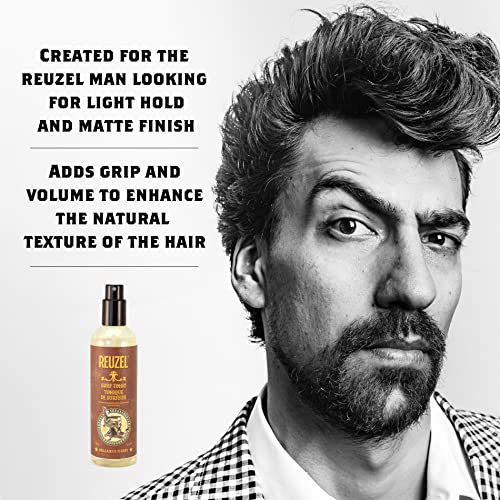Reuzel Surf Tonic Hairspray - Fragrance Free - Adds Grip, Texture And Volume - Create A Windblown Style With Matte Finish - Exaggerates Hair'S Natural Texture - For All Hair Types