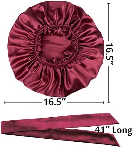 Extra Large Silky Satin Bonnet – Double Layer, Double Care