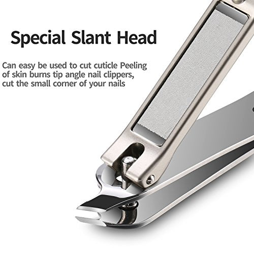 Nail Clippers, Cuticle Clipper, Medical Grade Stainless Steel, Sharp and Durable Nail Cutter for Men and Women (M-1110plus)