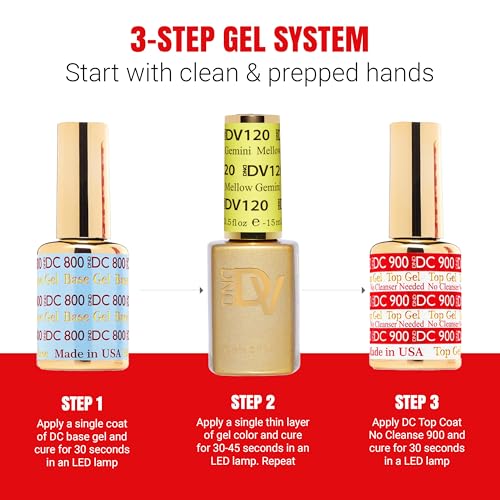 DND Diva Gel Polish Set, Soda Poppin Collection, UV/LED GelPolish and Air Dry Nail Lacquer, Matching Chip-Free Polish Duo, 0.5 Fl Oz Each