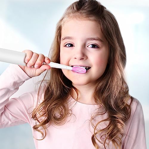 Kids Replacement Toothbrush Head for Sonicare: Ofashu Children Sonic Electric Toothbrush Brush Head for Philips 6321 6340 6032/94 6042, 8 Packs for Boys Girls 7+, Pink & Green