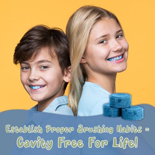 Plaque Disclosing Tablets for Kids & Adults. 102 Count. Blueberry Flavor. Tested and Created by Dentists. Plaque Tablets Help Build Healthy Brushing Habits.