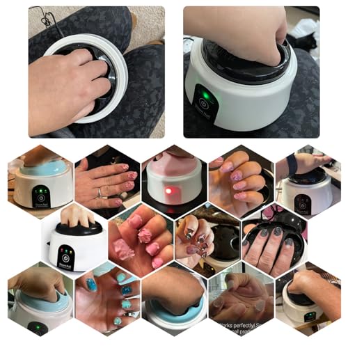 Nail Soaking Bowl, Electric Soak off Bowl Manicure Soaker Nail Polish Remover Machine with Color Cuticle Nail Pusher for Gel Polish, Acrylic Nails, Dip Powder Removal, Blue
