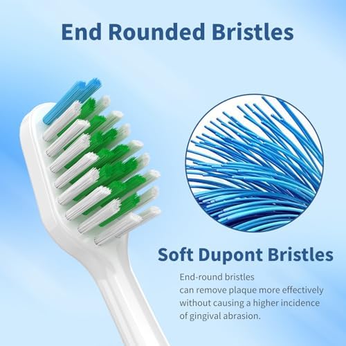 Replacement Toothbrush Heads for AquaSonic Duo Series, 5 White & 5 Black Brush Heads with Covers
