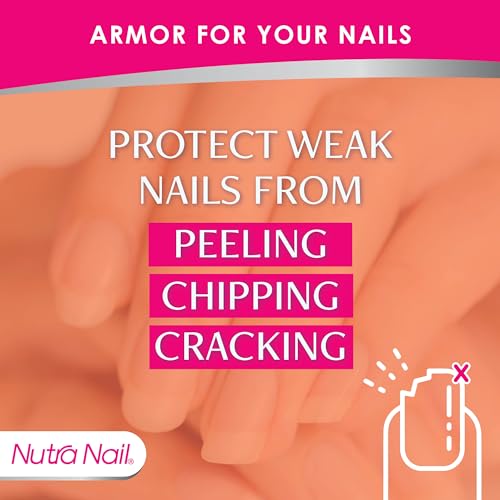 Nutra Nail Invisible Flex Hardener – Instant Protective & Restorative Clear Gel Top Coat Shield for Brittle, Damaged Nails - 0.5 Fl Oz