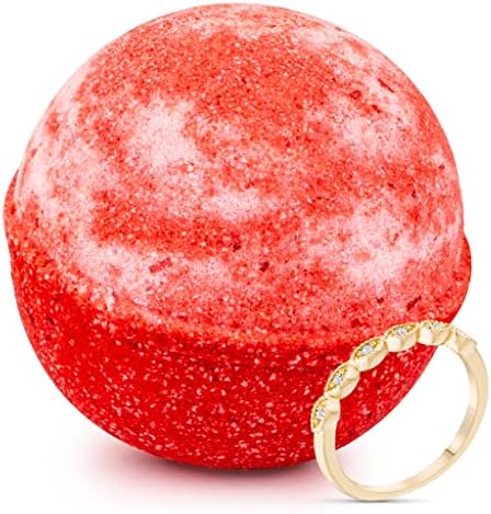 Wild Berry Bath Bomb with Jewelry Inside (Surprise Jewelry Valued at $25 to $5,000) Made in USA, Perfect for Bubble Spa Bath. Handmade | Ring Size 05
