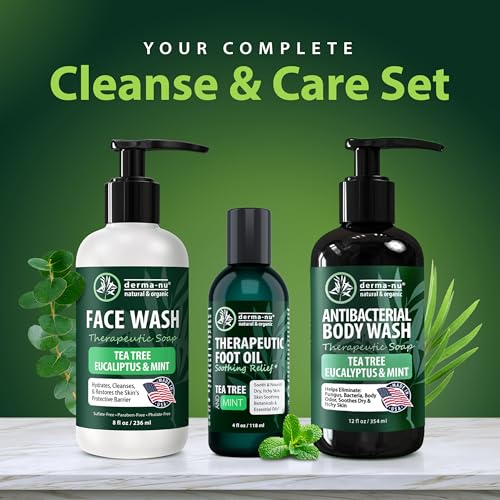 Foot and Body Oil with Tea Tree Oil - Hydrating Foot Care and Foot Spa for Cracked Heel Repair - Soothes Dry, Irritated Skin and Foot Odor - (4oz)