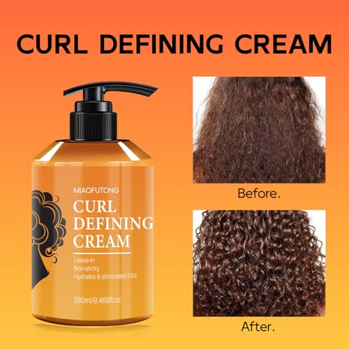 Moroccan Curl Defining Cream Hydrating Argan Oil Hair Mask Curl Cream for Enhances Wavy Hair and Curly Hair, Smoothing Curling Cream Detangles, Conditions and Reduces Frizz