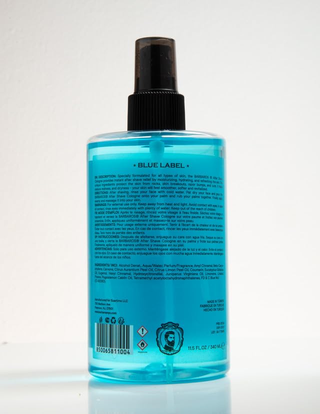 NYC Premium Men's Cologne/Aftershave, Moisturizing Formula, Softens, Refreshes and Relieves Face and Skin After shaving - 11.5oz/340mL