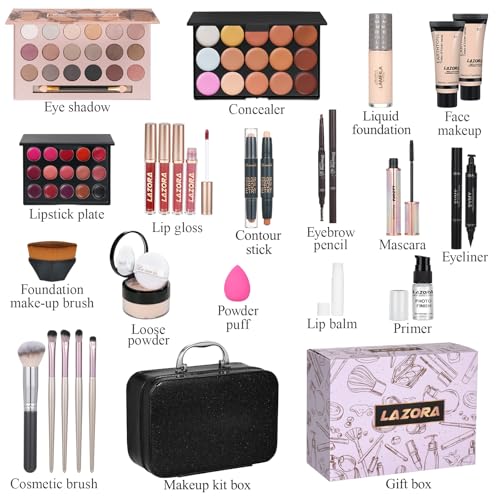 All in One Makeup Kit for Women Multi-Purpose Makeup Set - Eyeshadow Palette, Concealer Foundation Adult Professional and Beginner Portable Full Trunk Makeup Kits Women's Full Kit