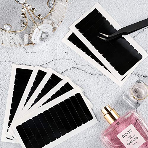 Blulu 360 Pcs Hair Extension Tape Tabs Bulk Double Sided Strong Adhesive Hair Tape in Extension Replacement Wig Strip Waterproof Beauty Tool for Lace Wigs Toupee Hairpiece Supplies(Black)