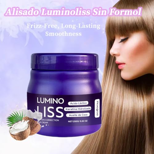 Luminoliss Sin Formol, Alisado Para Cabello Sin Formol Luminoliss, Keratina Para Alisar El Pelo, Liss Expert Stem Cells Frizz-Free, Restores Hair Natural Silkiness, for All Hair Types (1Pcs, 8.82oz)