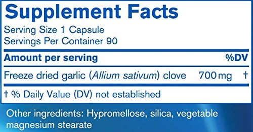 Pharmax Garlic Freeze Dried | Supports Upper Respiratory Tract and Cardiovascular Health | 90 Capsules
