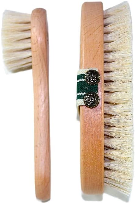 4-pc Dry Brush - Exfoliating Body, Face & Foot, Wooden Massage Maderoterapia Tool, Meridian Pressure for Lymphatic Drainage, Cellulite, Anti-callus Pumice Stone, Gua Sha, Body Sculpting, Sensitiv Skin