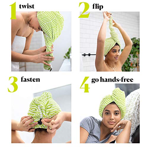 DevaCurl DevaTwist Anti-Frizz Microfiber Towel Wrap, Hands Free Design