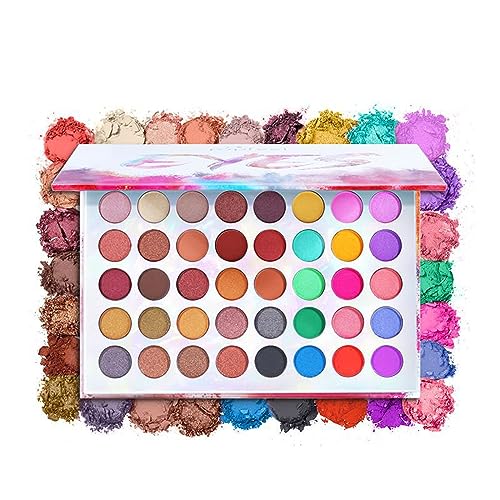 All in One Makeup Kit for Women Full Kit Girls Makeup Gift Sets Xmas Essential Bundle Include Eyeshadow Palette Lipstick Blush Concealer Eyeliner Mascara Foundation Brush Eyebrow Pencil