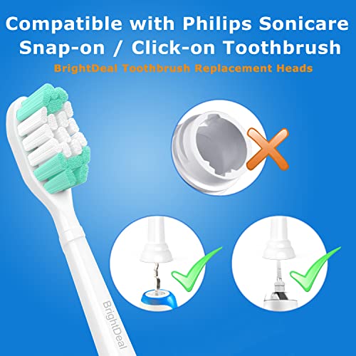 Replacement Toothbrush Heads for Philips Sonicare ProtectiveClean 4100 5100 6100 DailyClean DiamondClean EasyClean PowerUp Plaque Control Gum Health C2 G2 HX6817/01 HX6857/11 White, 4 Pack
