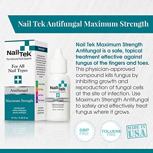 Nail Tek Maximum Strength Solution for All Nail Types, Clinically Proven, 0.33 oz, 1-Pack