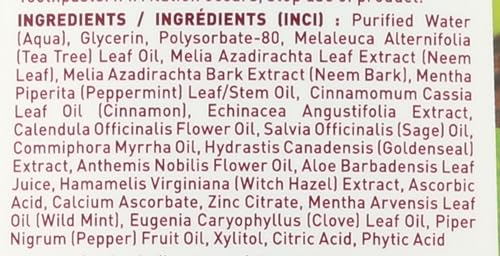 Desert Essence Alcohol-Free Mouthwash with Tea Tree Oil and Aloe, Sugar-Free, Oral Rinse to Fight Bad Breath & Dry Mouth, Vegan, Non-GMO, SLS-Free, Gluten-Free, Cinnamint Flavor, 16oz