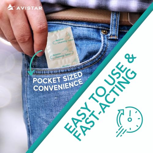 Retainer & Mouth Guard Cleaner Tablets - Mint Flavor Retainer Cleaner Tablets & Invisalign Cleaner - Denture Cleaning Tablets, Denture Cleaner, Aligners, Night Guard, Mouthguard Cleaners - 150 Count