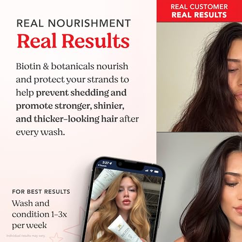 HAIRtamin Shampoo and Conditioner Set - Paraben & Sulfate Free, Volumizing & Moisturizing, Natural Biotin Shampoos and Conditioners, Gentle Moisturizer on Curly & Color Treated Hair