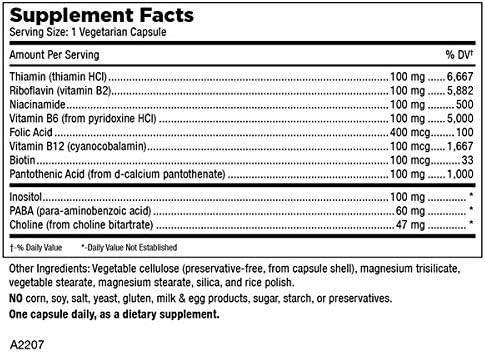 Mt. Angel Vitamins - B-Good Com (Vitamin B Complex), Healthy Nervous System Support (90 Vegetarian Capsules)