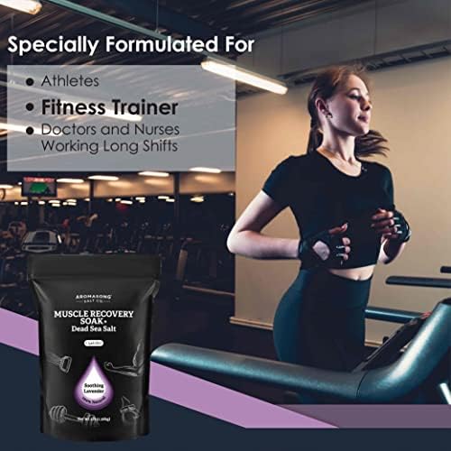 Aromasong Muscle Recovery Bath Soak for Muscle | Sore Muscle Soak with Dead Sea Salt, OptiMSM, Magnesium Flakes & Essential Oils | 3 Lb. - Made in USA.