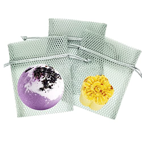 3PC Bath Bomb Bags & Shower Bomb Bags | 4" x 5" Shower Tablet Bag For Clean Bath Shower | Less Mess | More Effective Aromatherapy | Stocking Stuffer