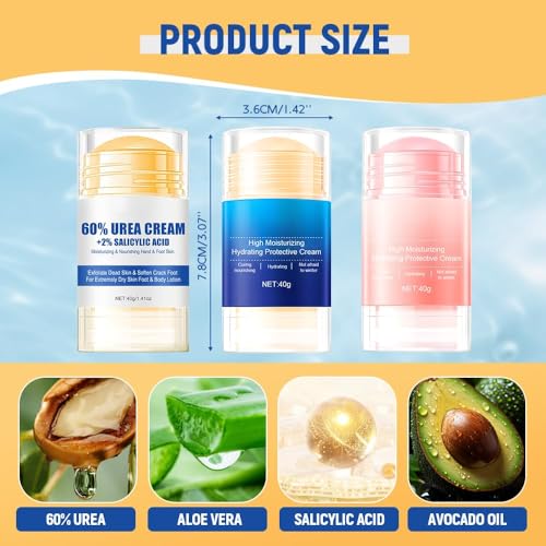 Hydrating and Anti-Cracking Foot Cream, 2025 Moisturising and Relieves Cracking and Dryness Foot Cream, Hand and Foot Repair Cream for Women & Men Callused, Feet, Knee, Elbow, Hand (White-1PC, #01)