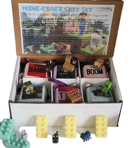 Bath Bombs for Kids with New Popular Toys Inside - BANG - BOOM - TNT - MADE in USA, Natural Ingredients (6 Count) Pack of 1