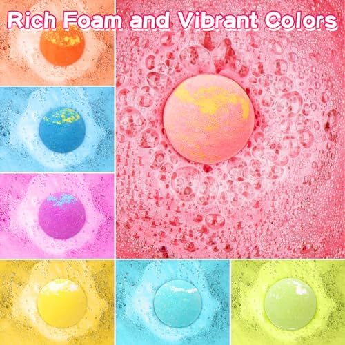 Bath Bombs for Kids with Surprise Inside Princess Toys Natural Bath Bombs Handmade Spa Organic Bubble Bath Bomb Bath Fizzy with Jewelry Set Girls Birthday Christmas Gift