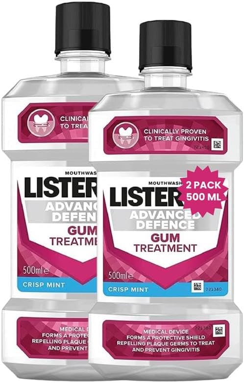 Advanced Defence Gum Treatment MOUTHWASH 500MLS X 2 Pack, Mint