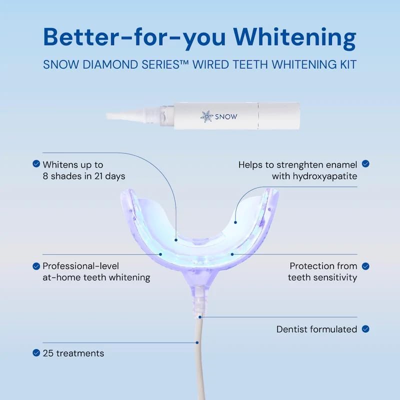 Snow Diamond Series Teeth Whitening Kit, 75+ Treatments, for Sensitive Teeth, Advanced Whitening Serum