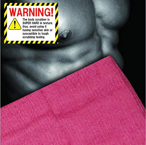 Extra Rough, Exfoliating Washcloth [Made in Japan] Exfoliating Towel Special Texture Makes Fluffy Foam Lather, Back Scrubber, Dead Skin Cell Remover [Loofah for Women and Men] (RD)